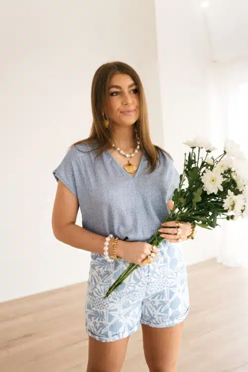 Alternative view of Lofty Manner Top Lani Blue