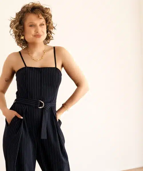 Alternative view of Ashley Krijtstreep Jumpsuit Navy