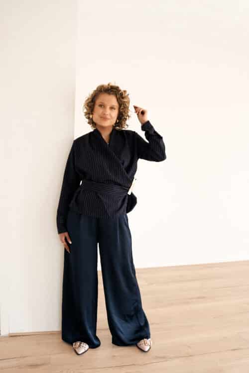 Alternative view of Toby Blazer Stripe  Navy~