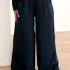 Babs Satin Pants Navy