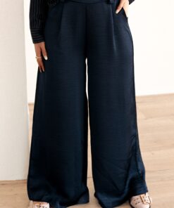 Babs Satin Pants Navy