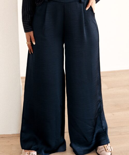 Babs Satin Pants Navy