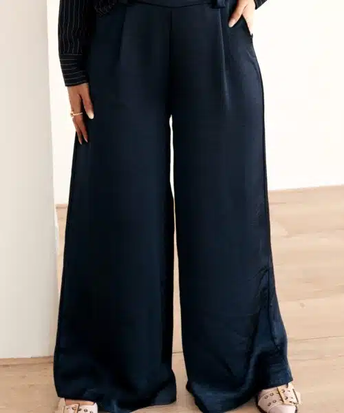 Babs Satin Pants Navy