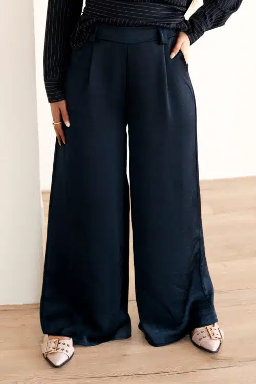 Babs Satin Pants Navy