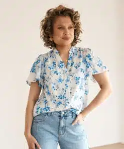 Mavi Flower Blouse Blue*