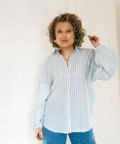 Alternative view of June Striped Blouse Blue *