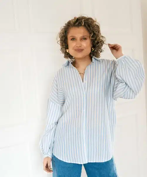 Alternative view of June Striped Blouse Blue *