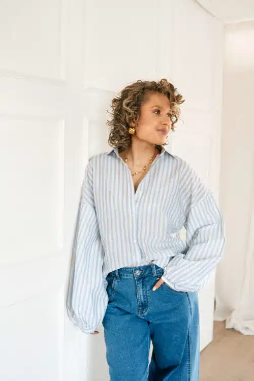 June Striped Blouse Blue *