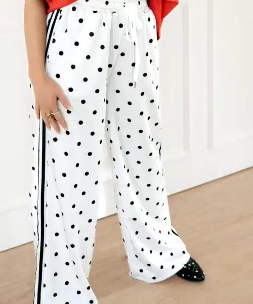 Polkadot Pants White Black