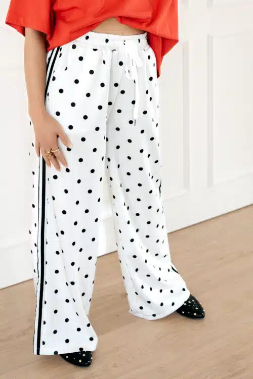 Polkadot Pants White Black