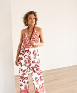 Tara Jumpsuit Coral Red