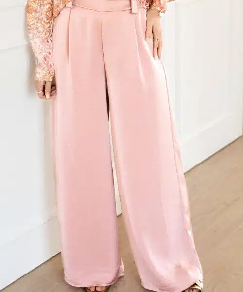 Babs Satin Pants Rose