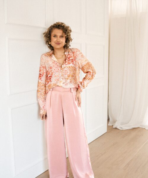 Alternative view of Babs Satin Pants Rose