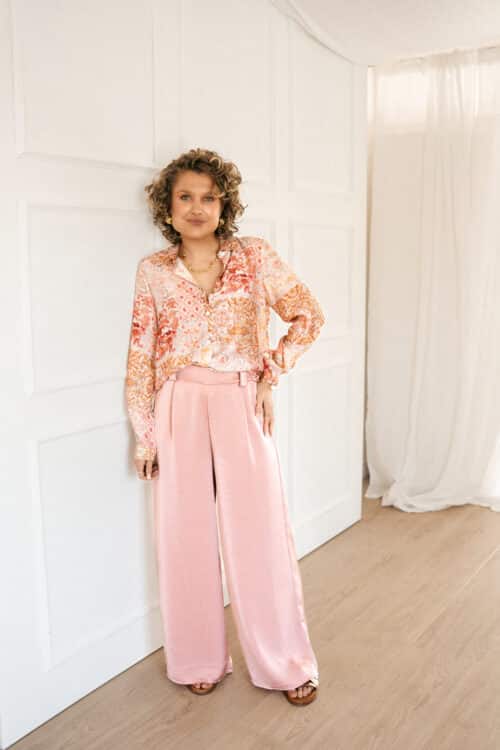 Alternative view of Babs Satin Pants Rose