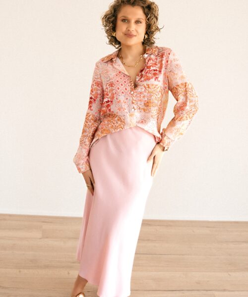 Alternative view of Satin Skirt Rose