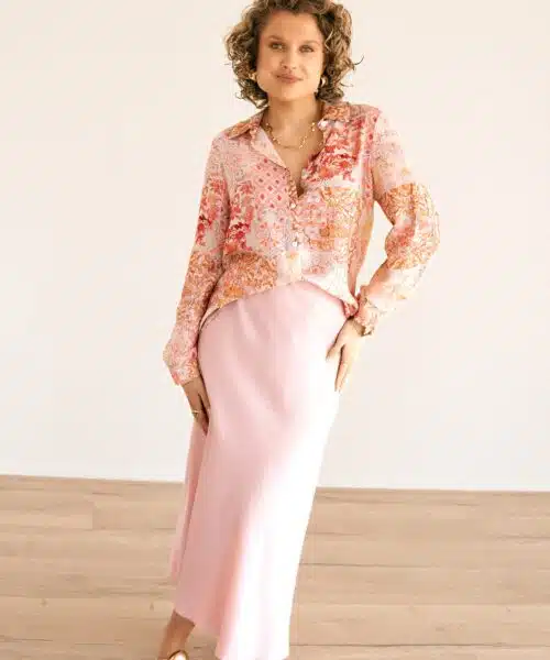 Alternative view of Satin Skirt Rose