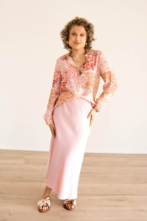 Alternative view of Satin Skirt Rose