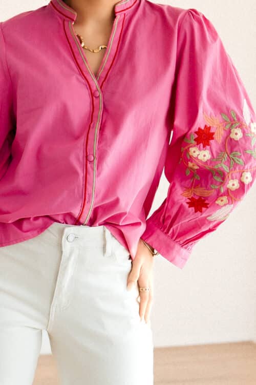Alternative view of Atana Blouse Flower Fuchsia^