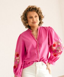 Atana Blouse Flower Fuchsia^