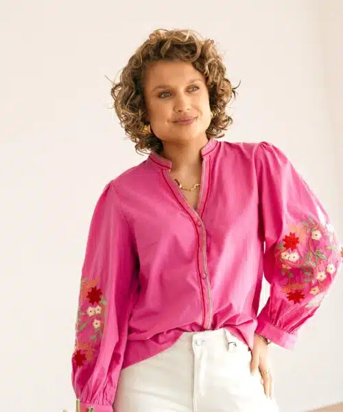Atana Blouse Flower Fuchsia^