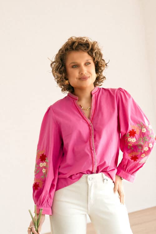 Atana Blouse Flower Fuchsia^