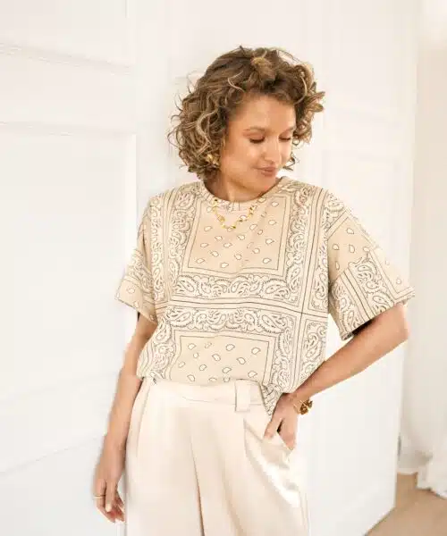 Bandana Shirt Beige