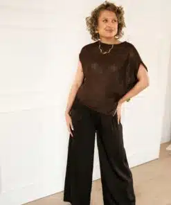 Babs Satin Pants Brown