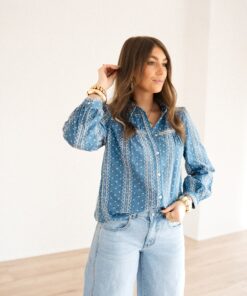 Alternative view of Emy Emroidery Blouse Jeans Blue*