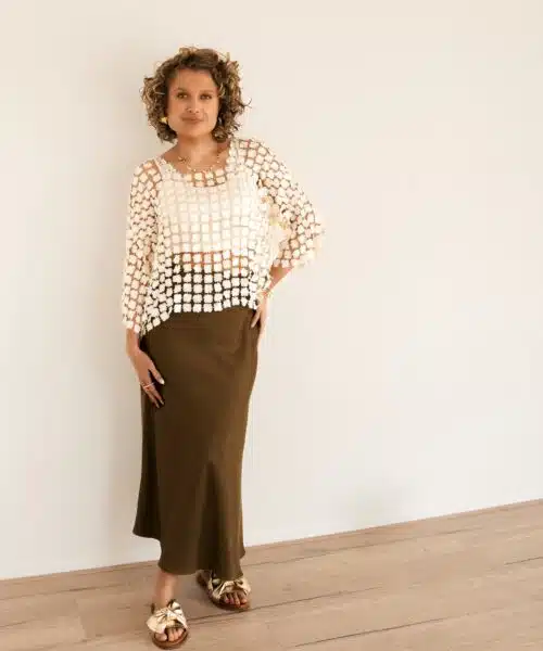 Alternative view of Satin Skirt Olive