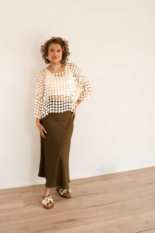 Alternative view of Satin Skirt Olive