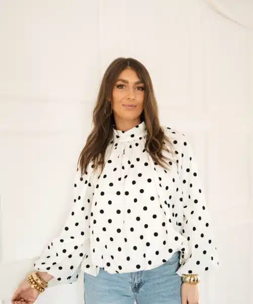 Danielle Dots Blouse White~