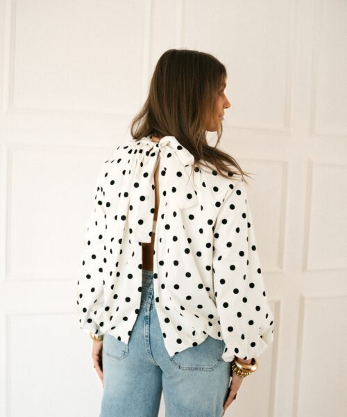 Alternative view of Danielle Dots Blouse White~