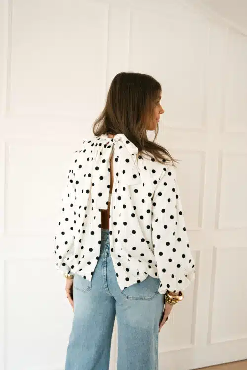 Alternative view of Danielle Dots Blouse White~