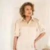 Lilou Satin Blouse Beige