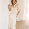 Satin Skirt Creme