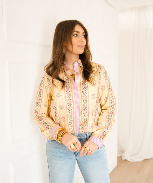 Alternative view of Lora Flower Blouse Yellow*