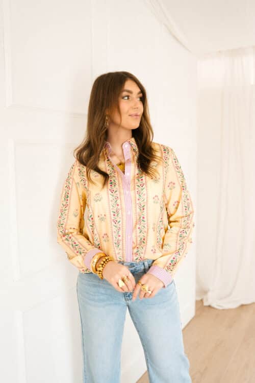 Alternative view of Lora Flower Blouse Yellow*