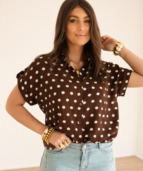 Lotte Blouse Dot Brown *