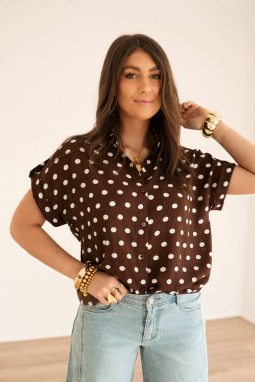 Lotte Blouse Dot Brown *