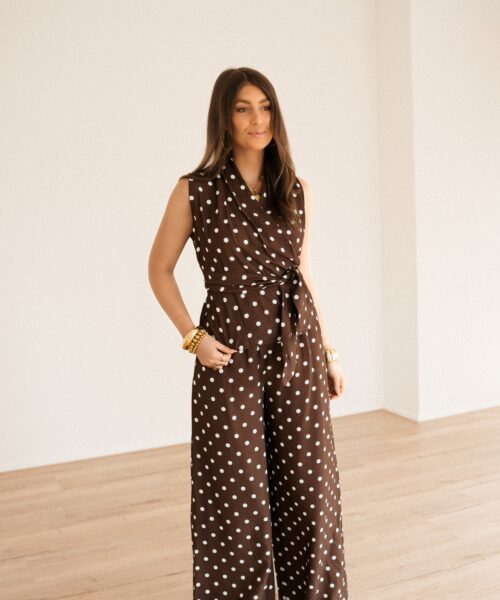 Alternative view of Penelope Polkadot Set Brown