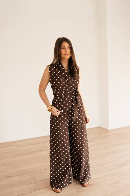 Alternative view of Penelope Polkadot Set Brown