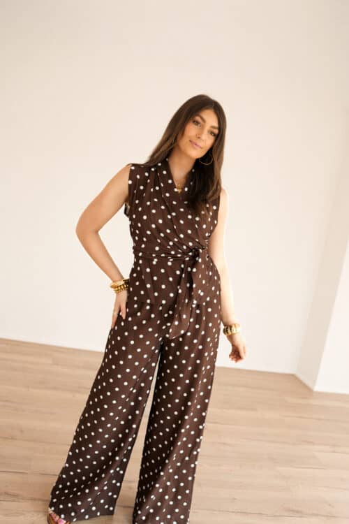 Penelope Polkadot Set Brown