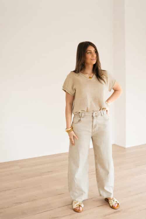 Alternative view of Iris Top Beige Gold