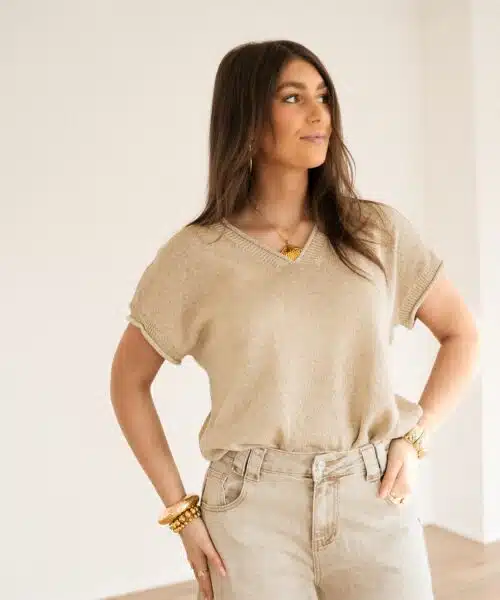 Iris Top Beige Gold