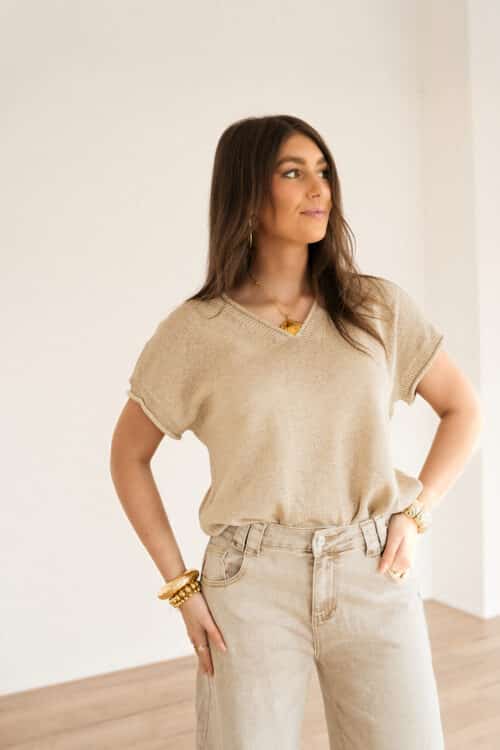 Iris Top Beige Gold