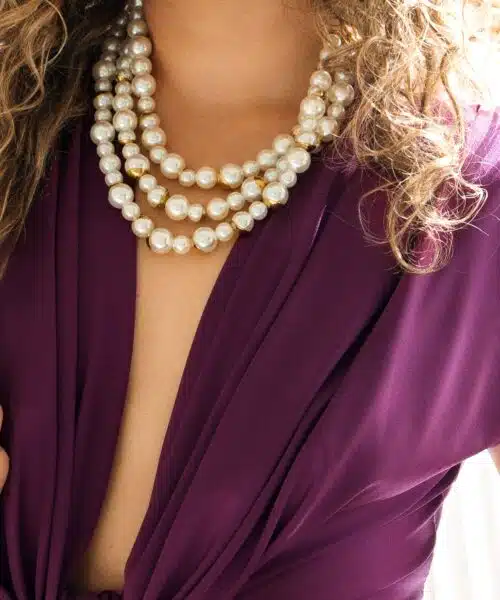 Layer Necklace Pearl Gold
