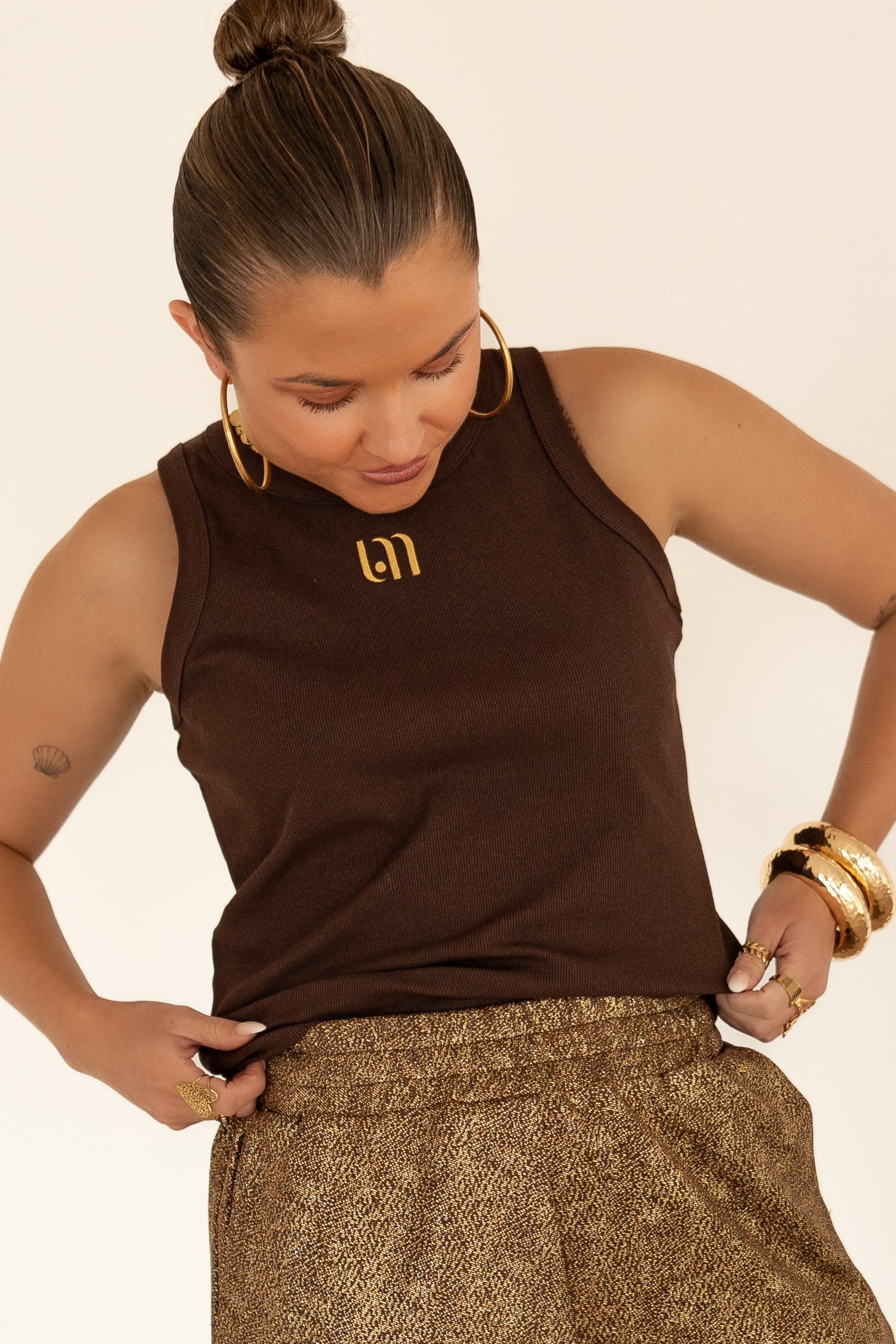Lofty Manner Top Esra Brown - Afbeelding 2