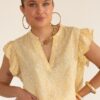 Lofty Manner Blouse Serena Pyramid Gold Print