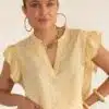 Lofty Manner Blouse Serena Pyramid Gold Print