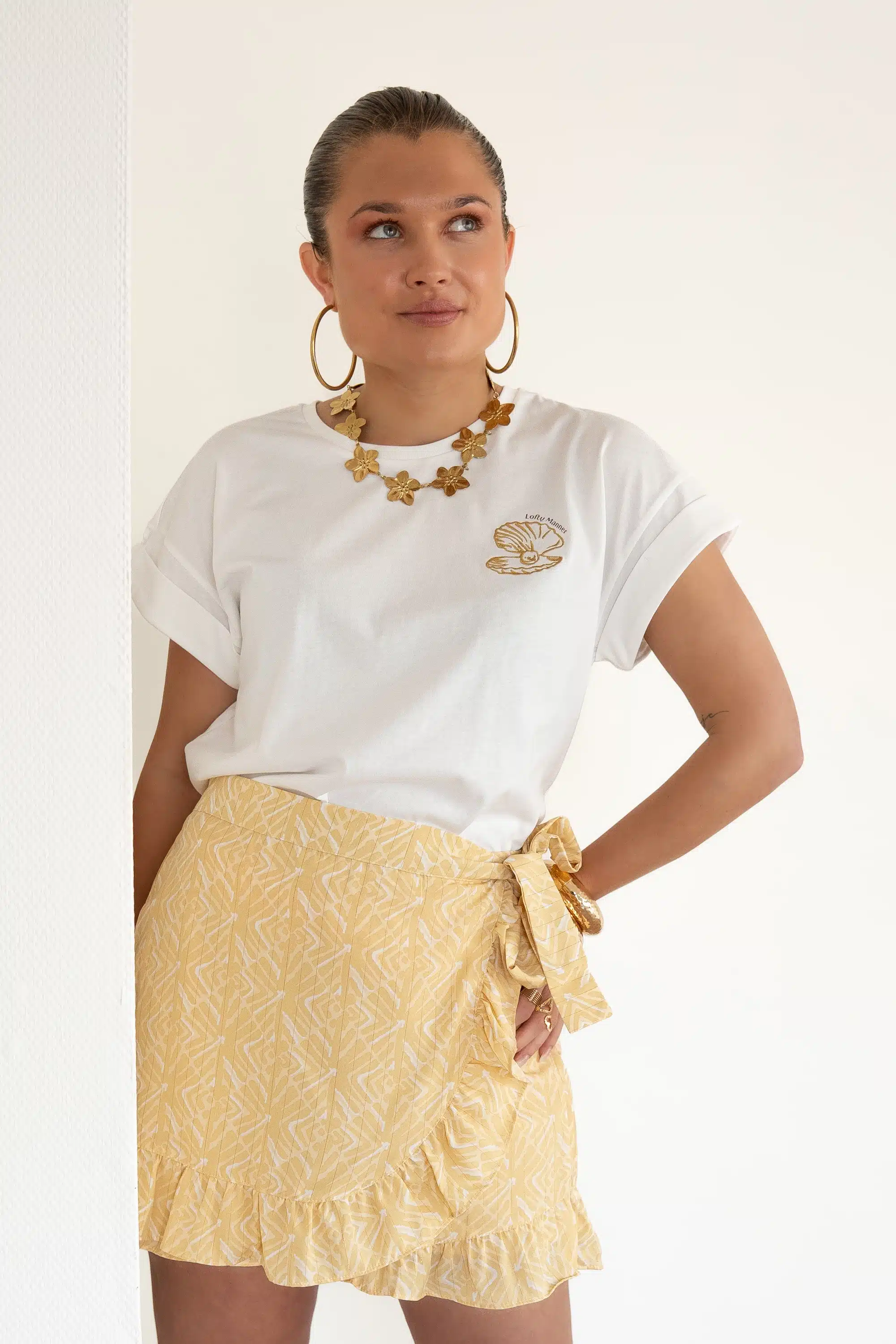 Lofty Manner T-shirt Nora Creme - Afbeelding 2